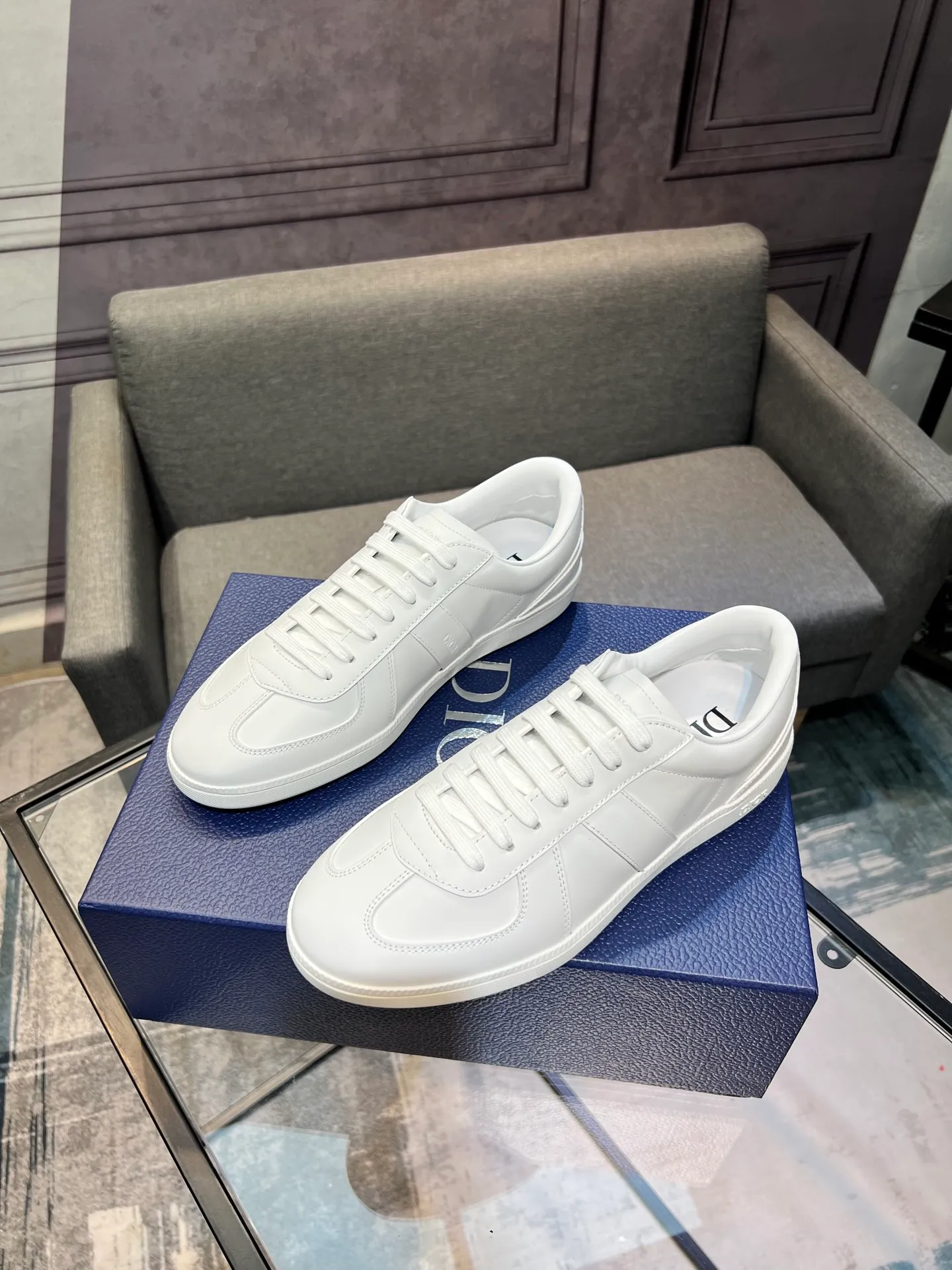 Men's men's shoes 💰560〖Audio⁠Di‎〗Dior2025⁠new‎ B01 training⁠德‎shoes Material⁠surface‎: layer⁠head‎leather⁠cow‎+lining cowhide‎ TPU original bottom⁠large⁠version‎ code number‎: male 39-45 <Male 38 46 done>
